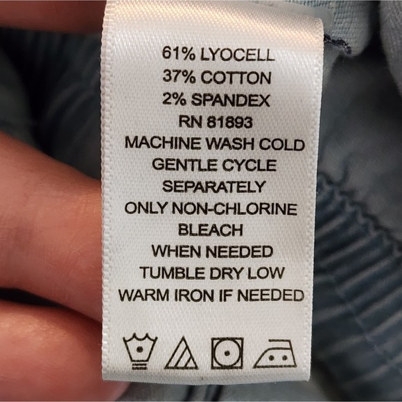 H by Halston light blue Chambray tied waist romper size 6 small - Picture 5 of 7